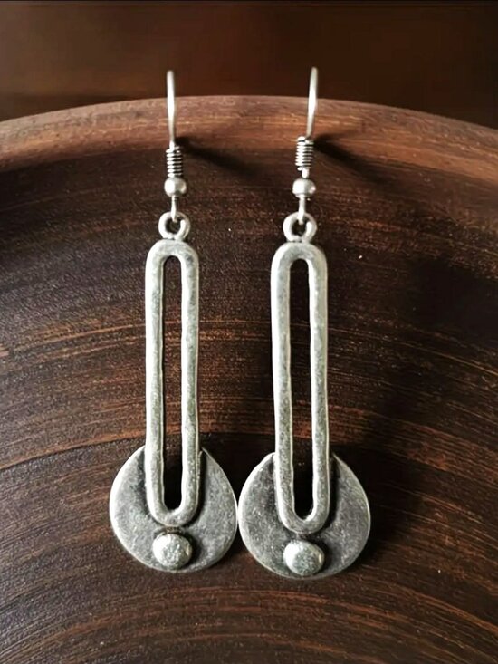 Jewelry - Earrings. Silver Geometric Style. Pierced. NWT.